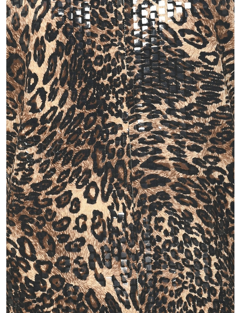 Leopard Print Evening Jacket - M