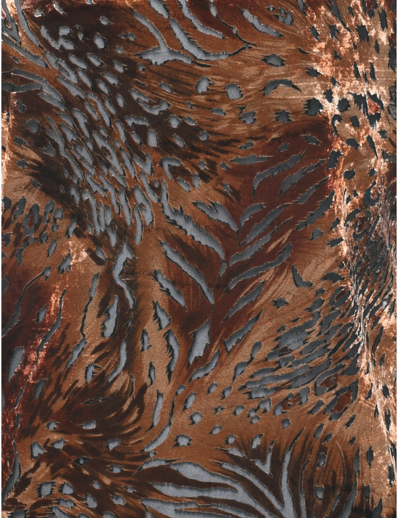 Leopard Print Evening Top - M