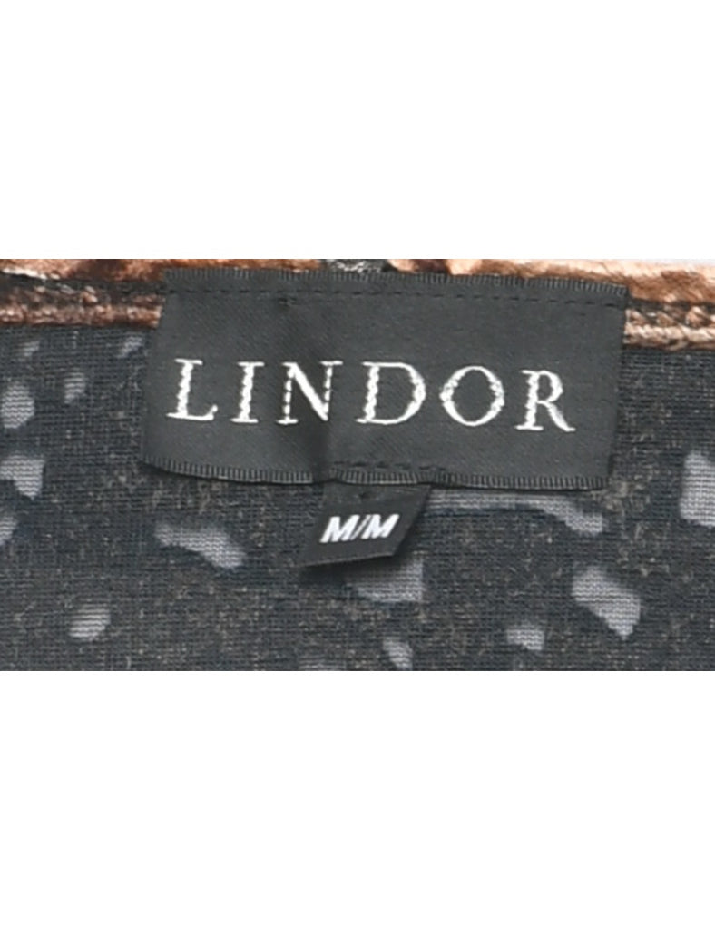 Leopard Print Evening Top - M