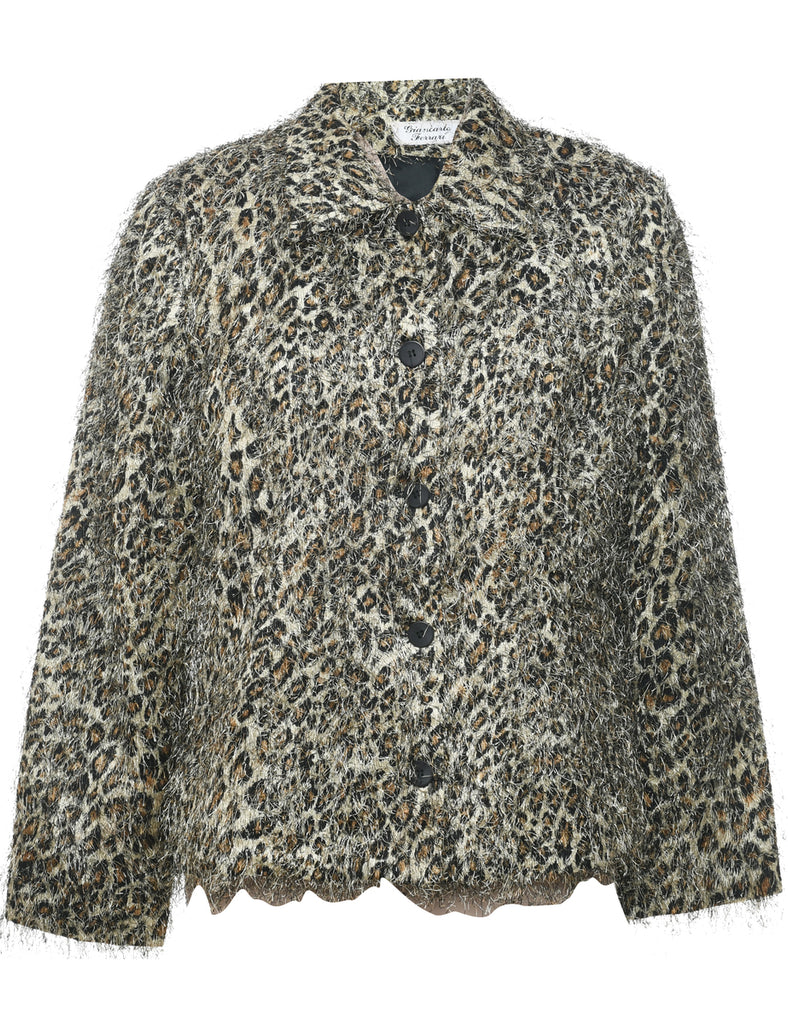Leopard Print Jacket - L