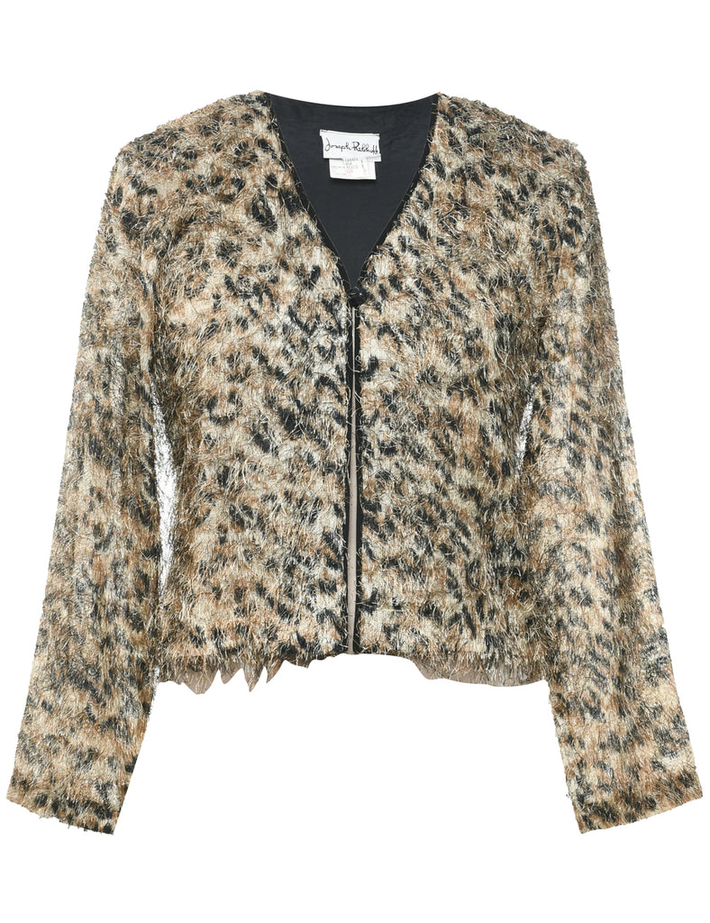 Leopard Print Jacket - M