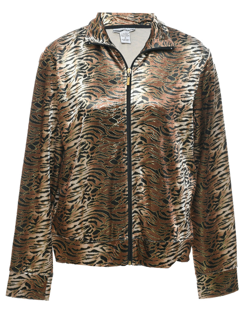 Leopard Print Jacket - M