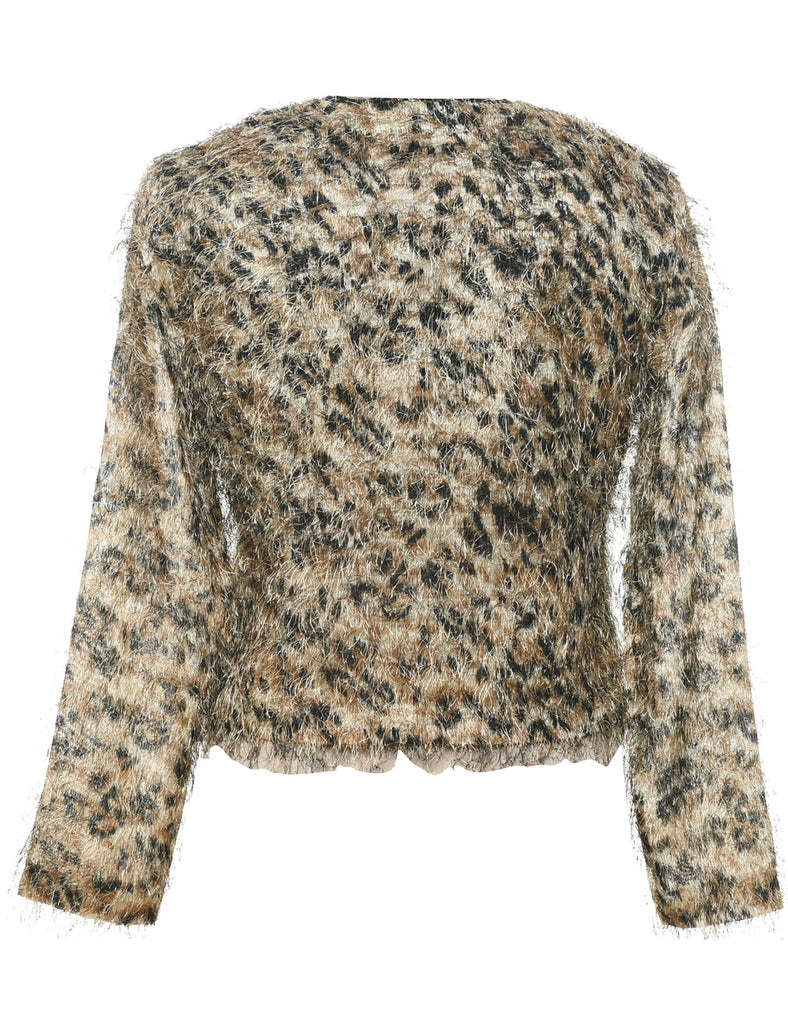 Leopard Print Jacket - M