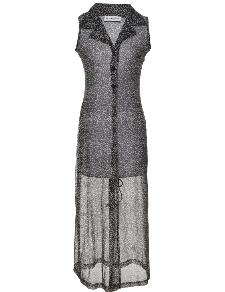 Leopard Print Maxi Dress - XS