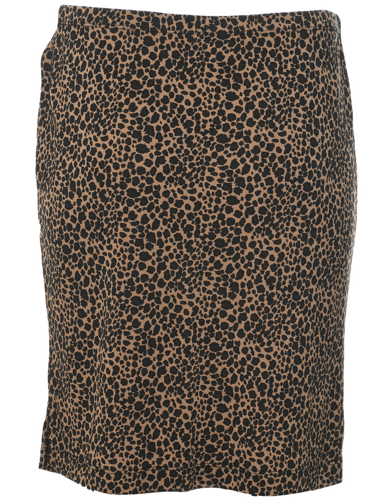 Leopard Print Pencil Skirt - M