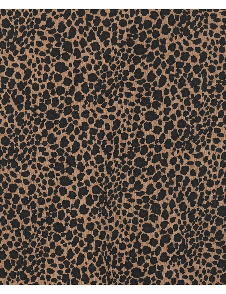Leopard Print Pencil Skirt - M