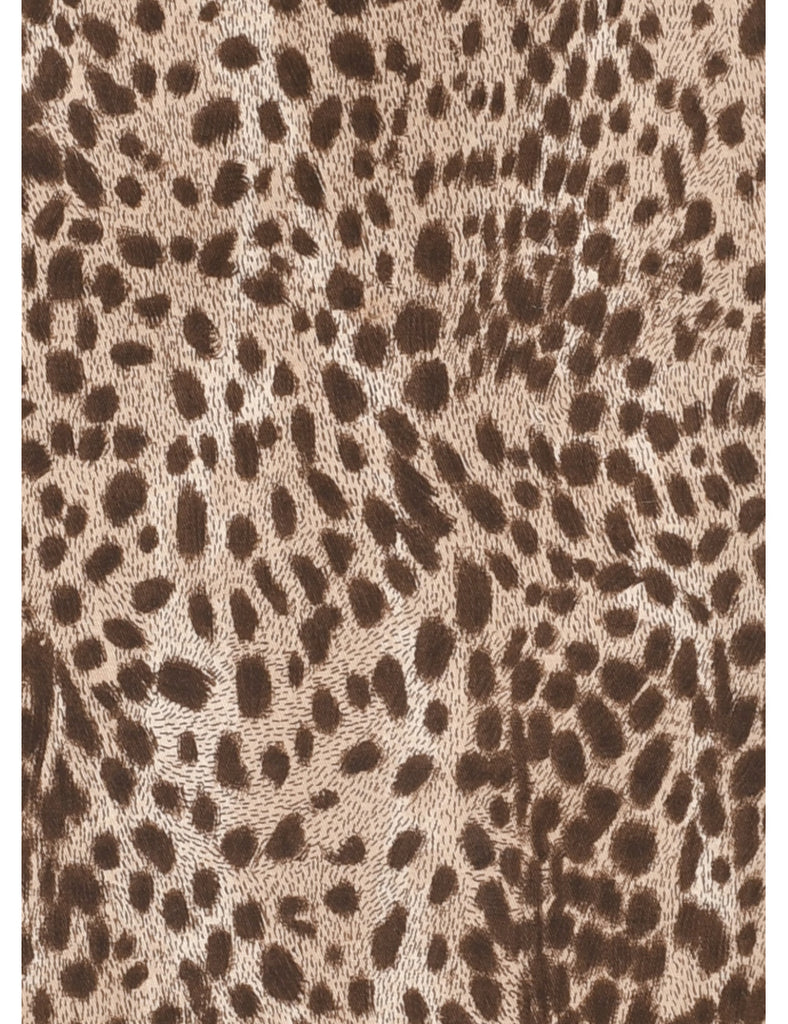 Leopard Print Pencil Skirt - S