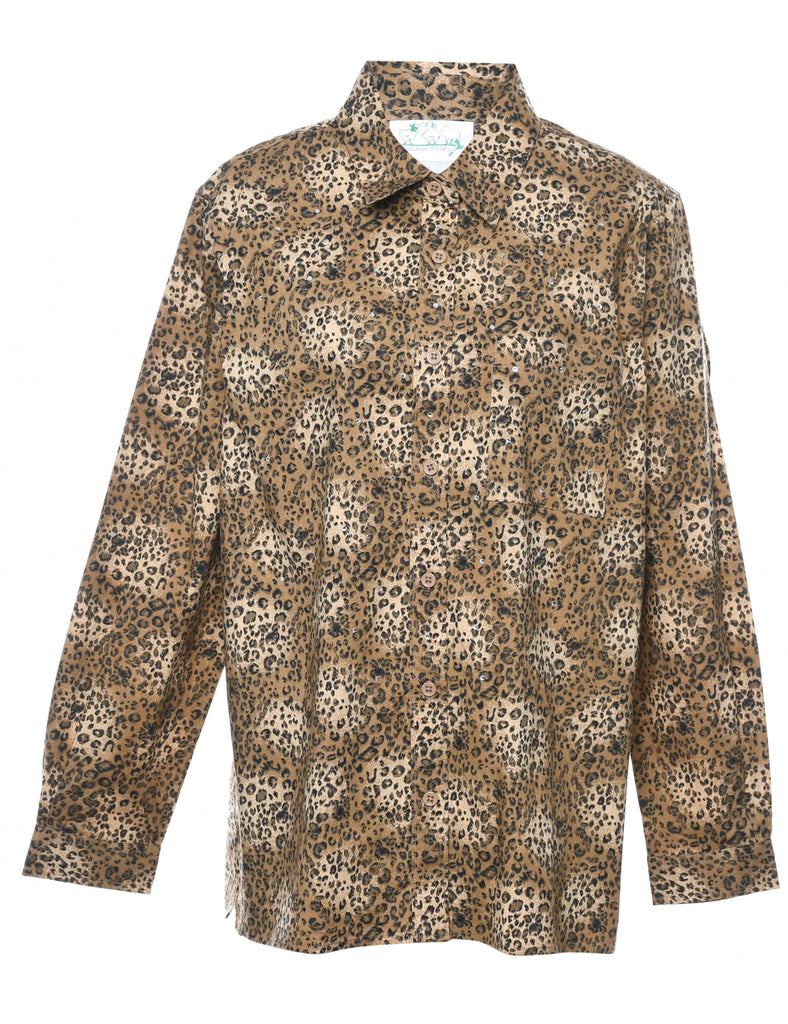 Leopard Print Shirt - L