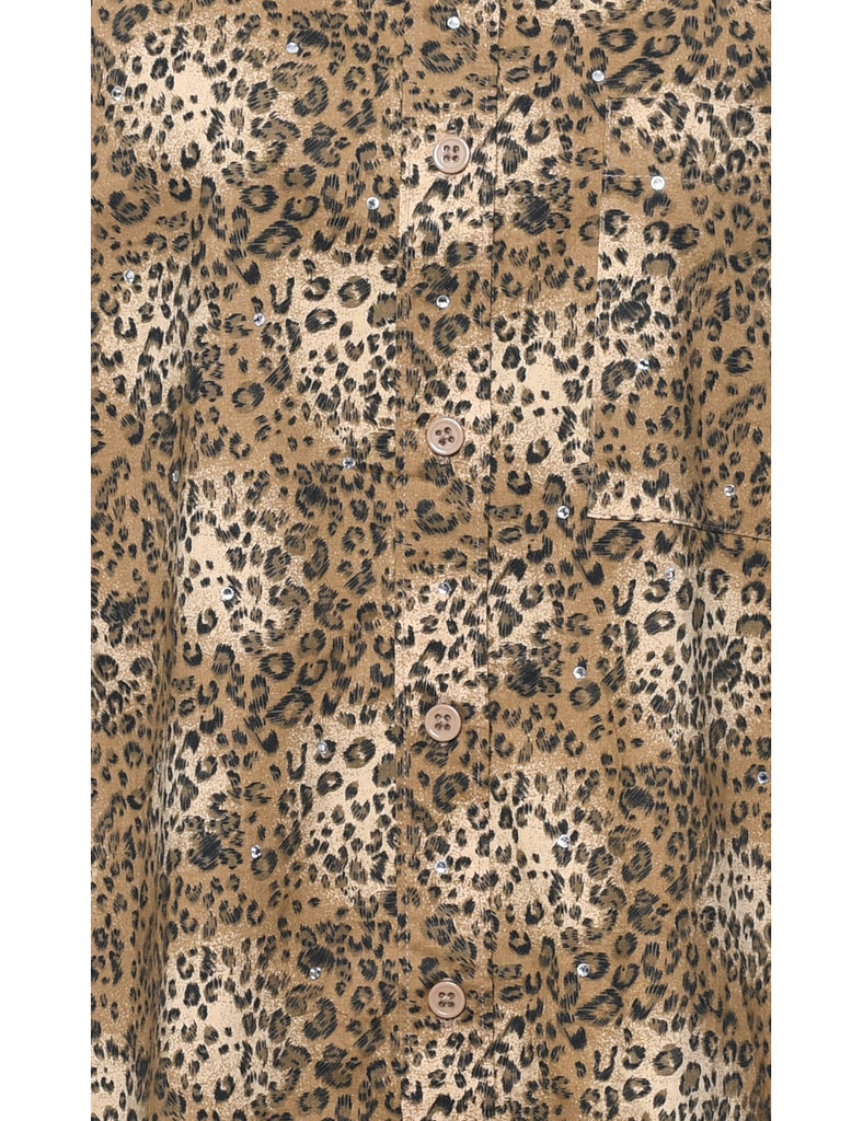 Leopard Print Shirt - L