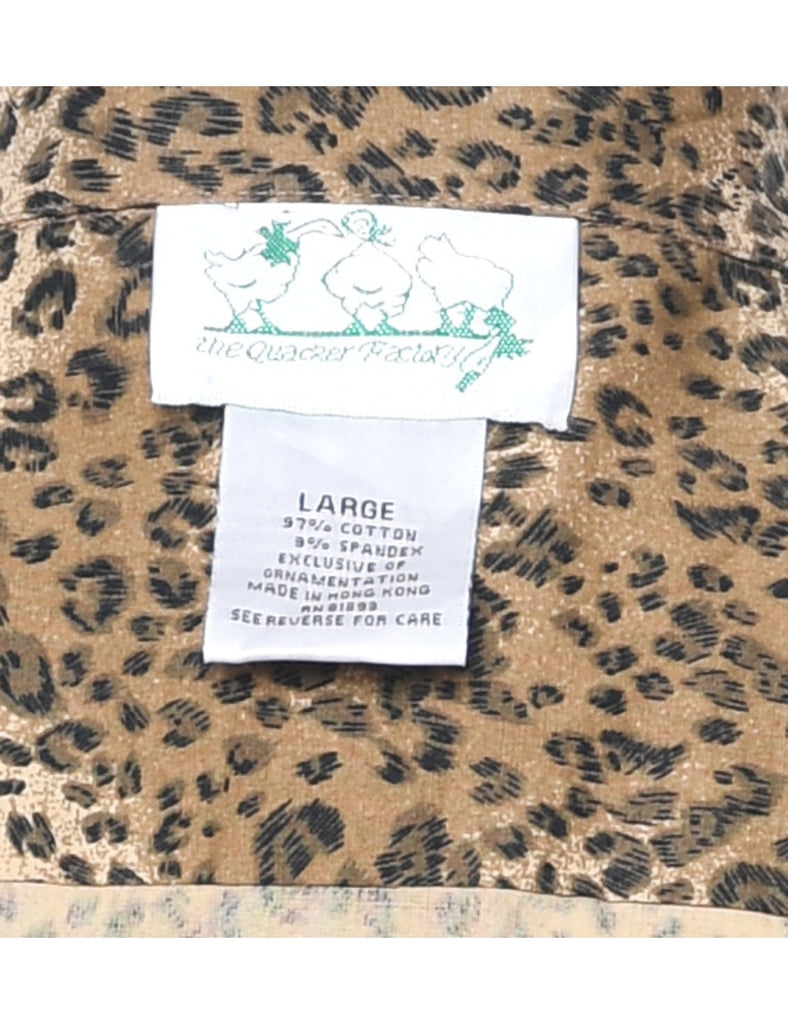 Leopard Print Shirt - L