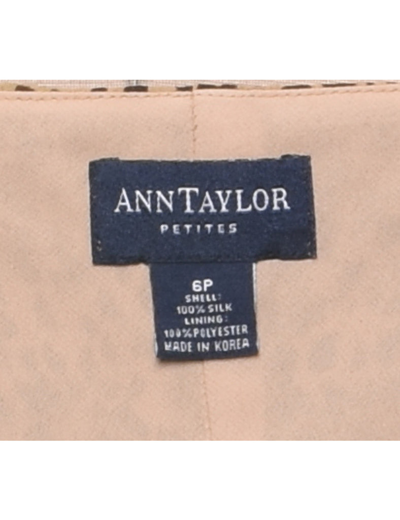 Leopard Print Silk Evening Dress - S