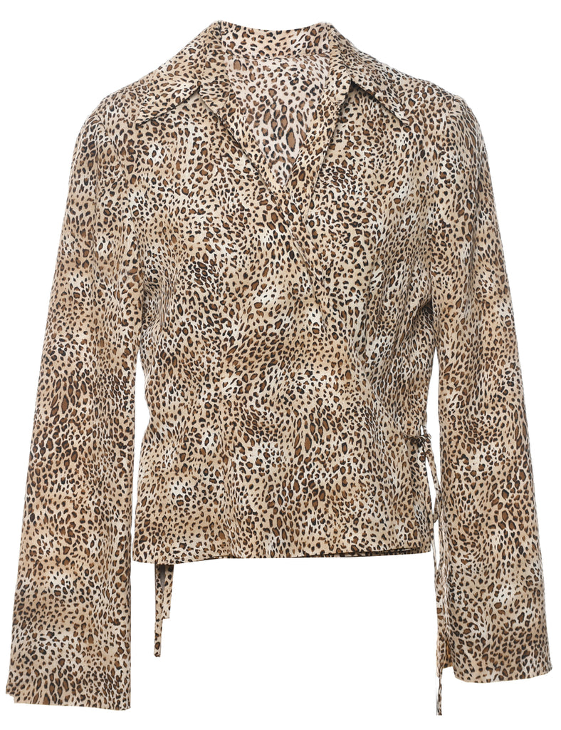 Leopard Print Top - L