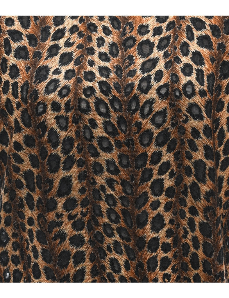 Leopard Print Top - L