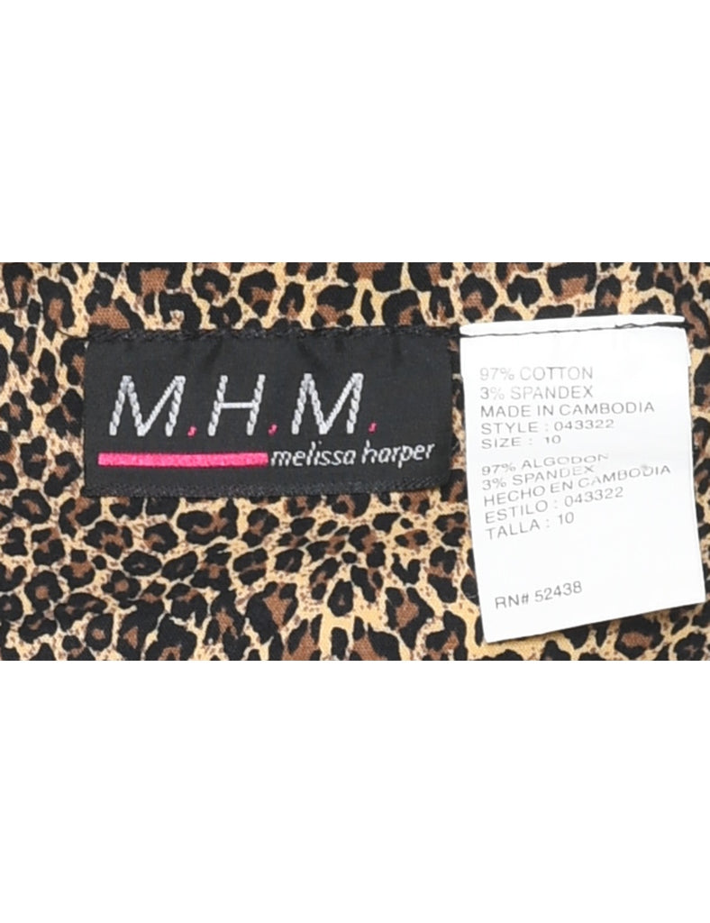 Leopard Print Waistcoat - L