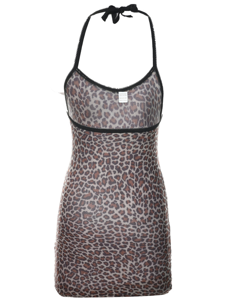 Leopard Print Y2K Slip - XS