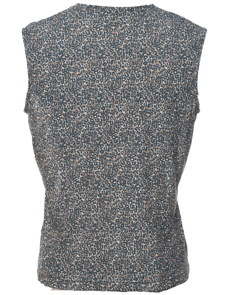 Leopard Printed Top - L