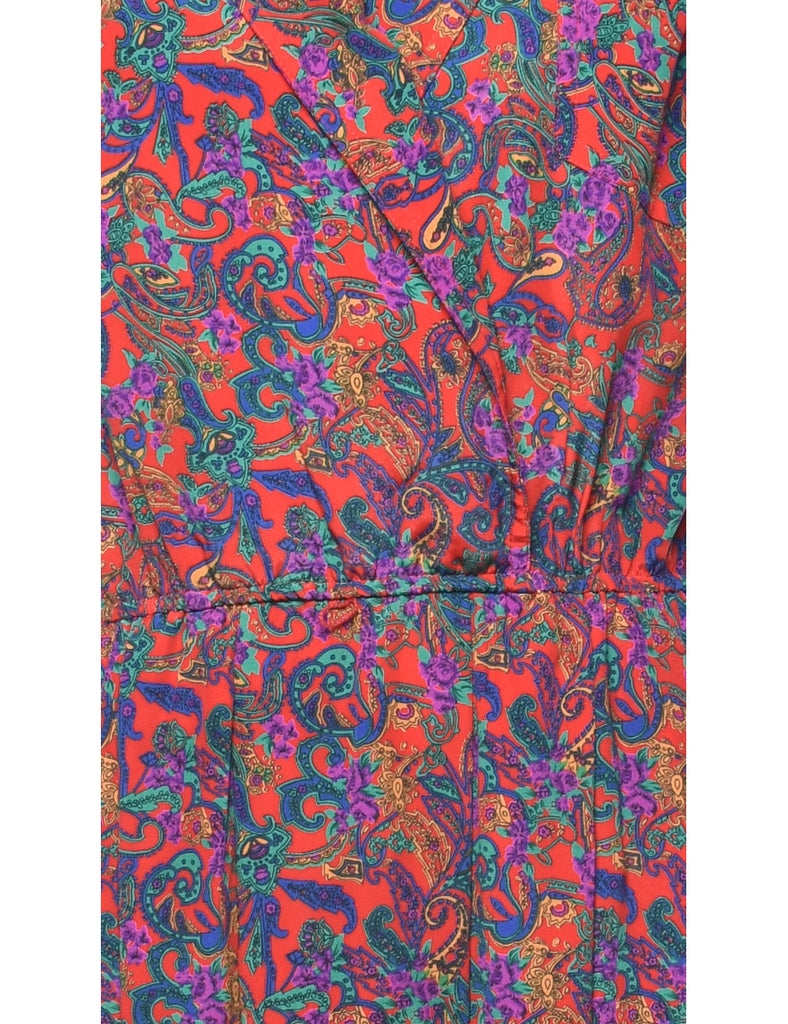 Leslie Fay Paisley Shirt Dress - M