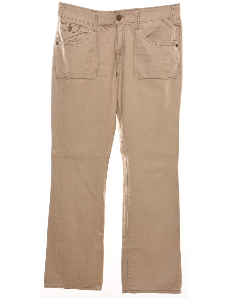 Levi's Beige Straight-Leg Trousers - W35 L34