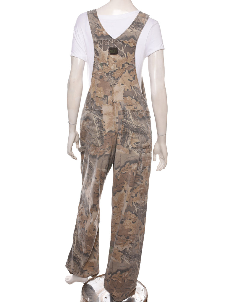 Liberty Green Camouflage Print Dungarees - W36 L31