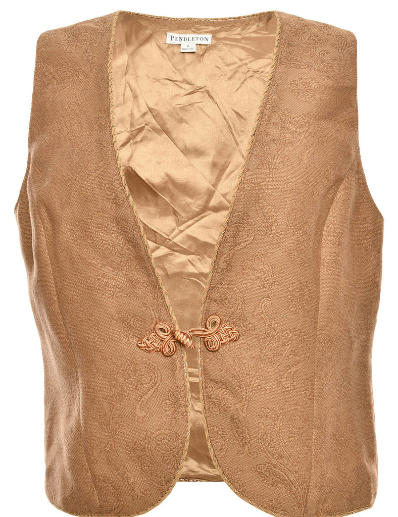 Light Brown Paisley Pendleton Waistcoat - M