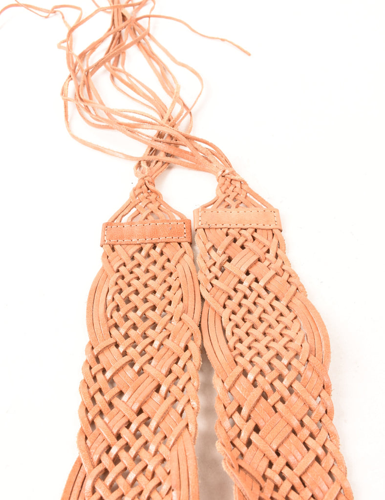 Light Brown Woven Belt - M