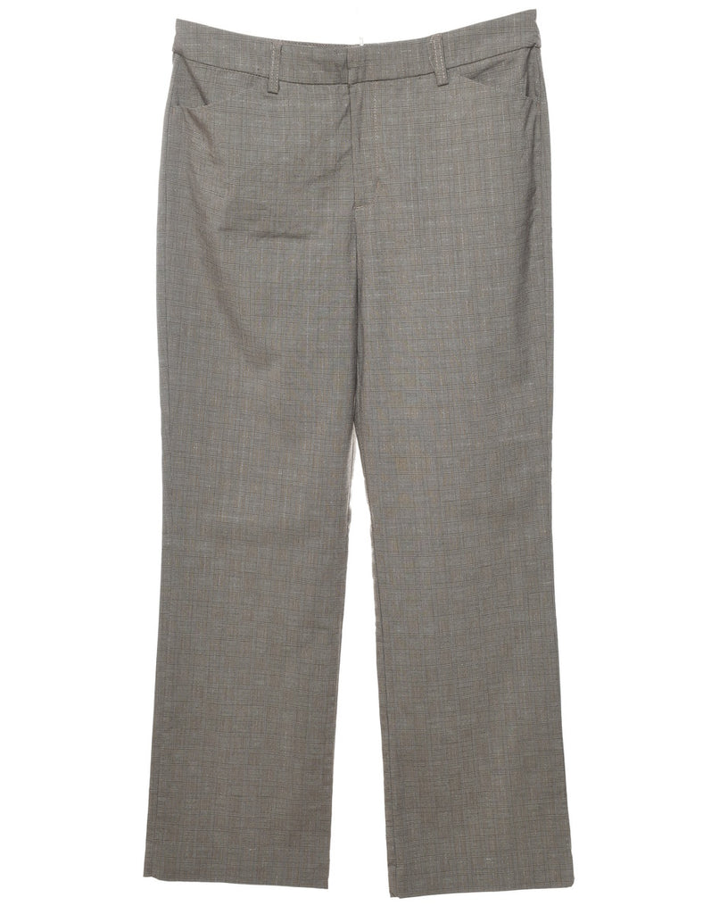 Light Grey Checked Trousers - W32 L31