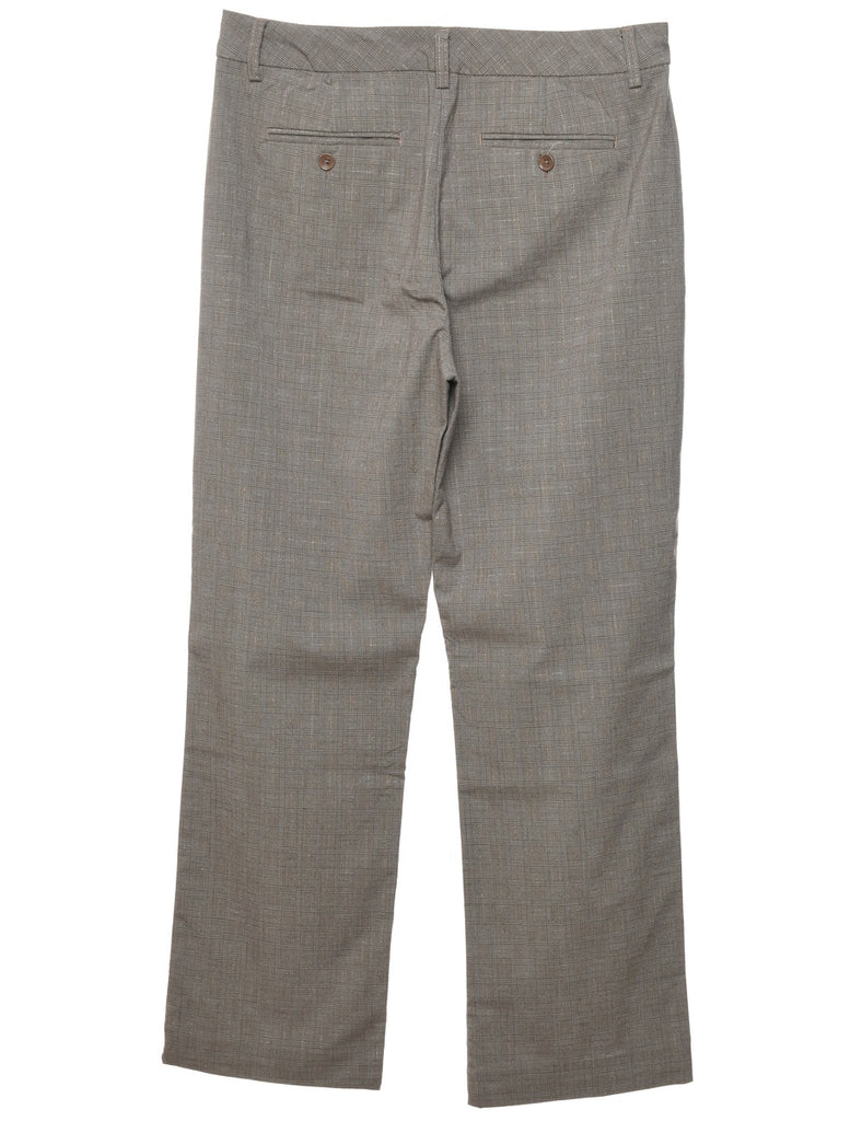 Light Grey Checked Trousers - W32 L31