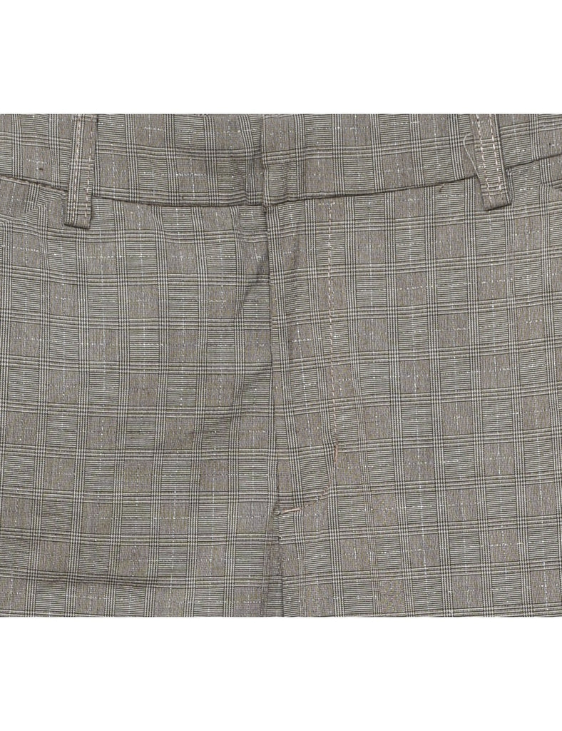 Light Grey Checked Trousers - W32 L31
