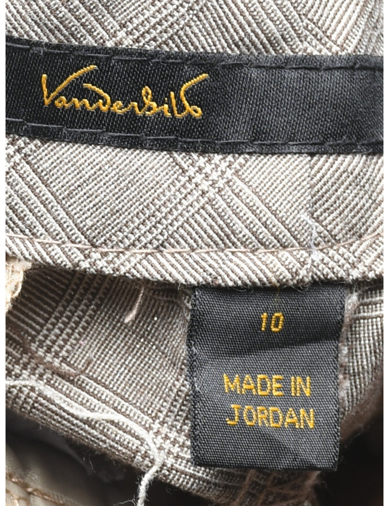 Light Grey Checked Trousers - W32 L31