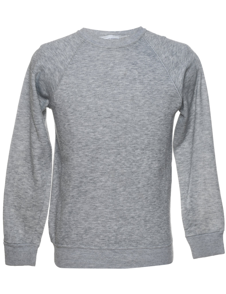 Light Grey Plain Sweatshirt - M