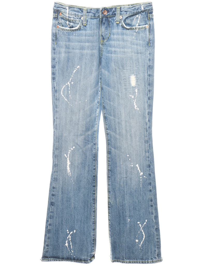 Light Wash Bleached Y2K Bootcut Jeans - W30 L33