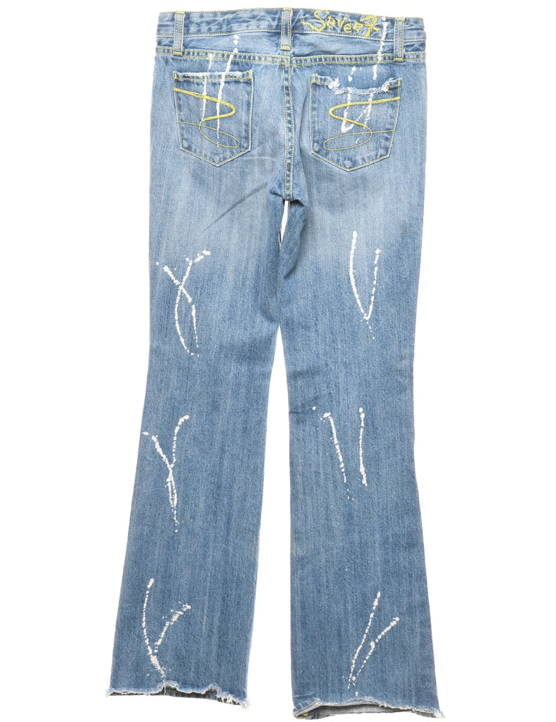 Light Wash Bleached Y2K Bootcut Jeans - W30 L33