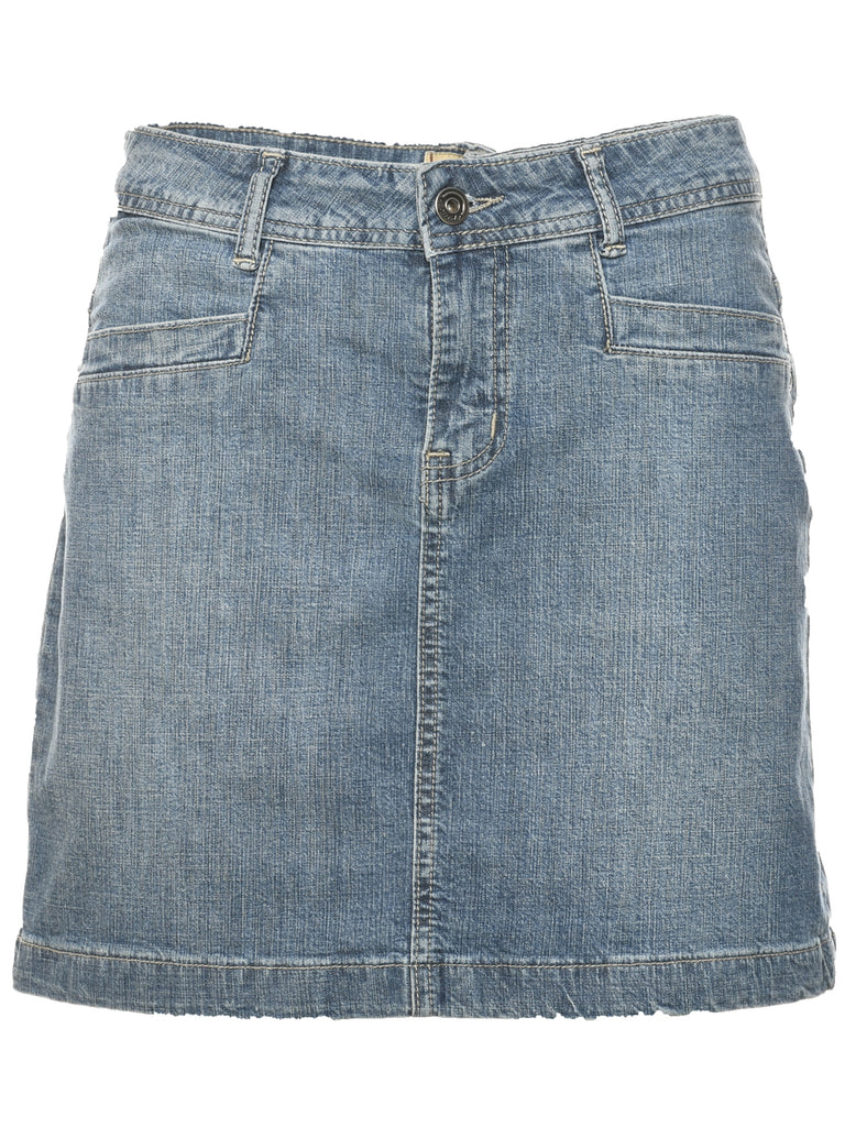 Light Wash Denim A-line Skirt - M