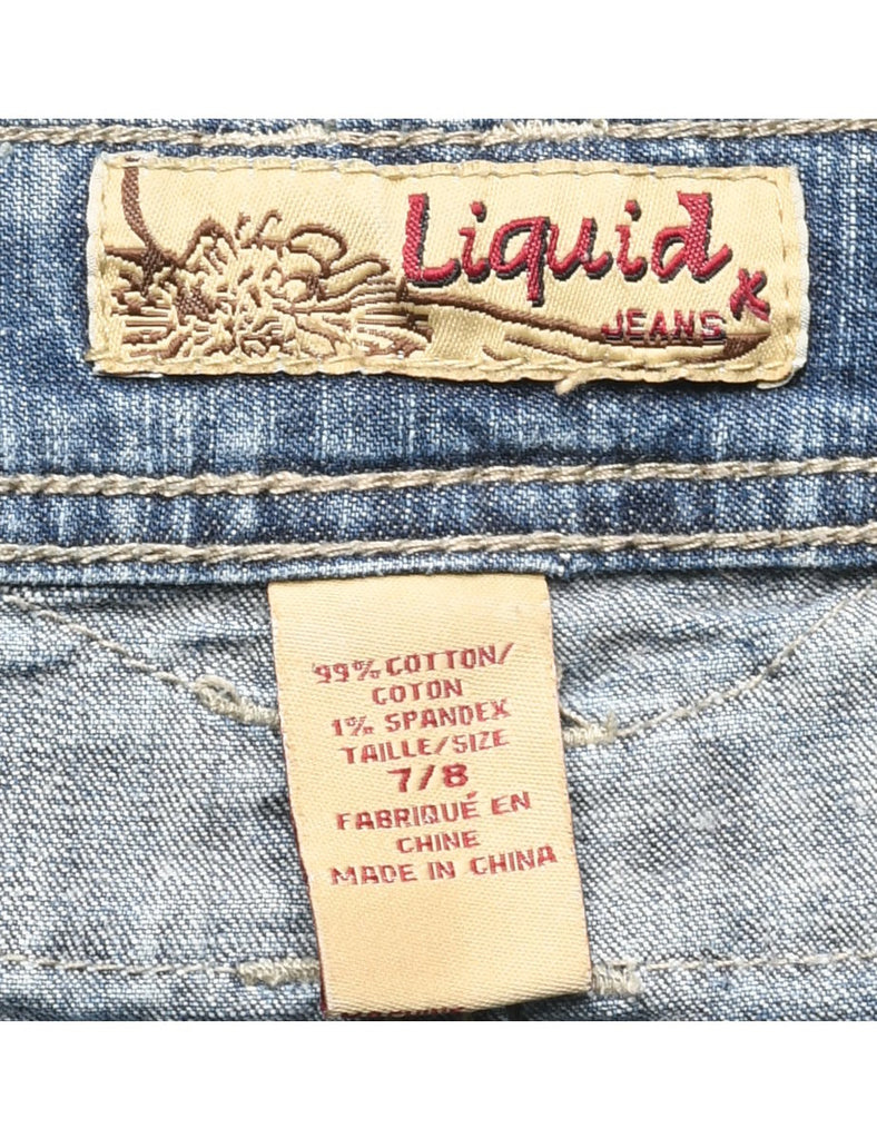 Light Wash Denim A-line Skirt - M