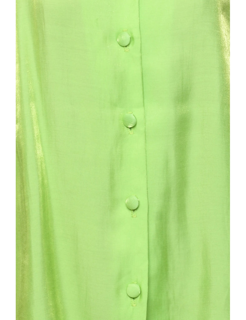 Lime Green Evening Blouse - L
