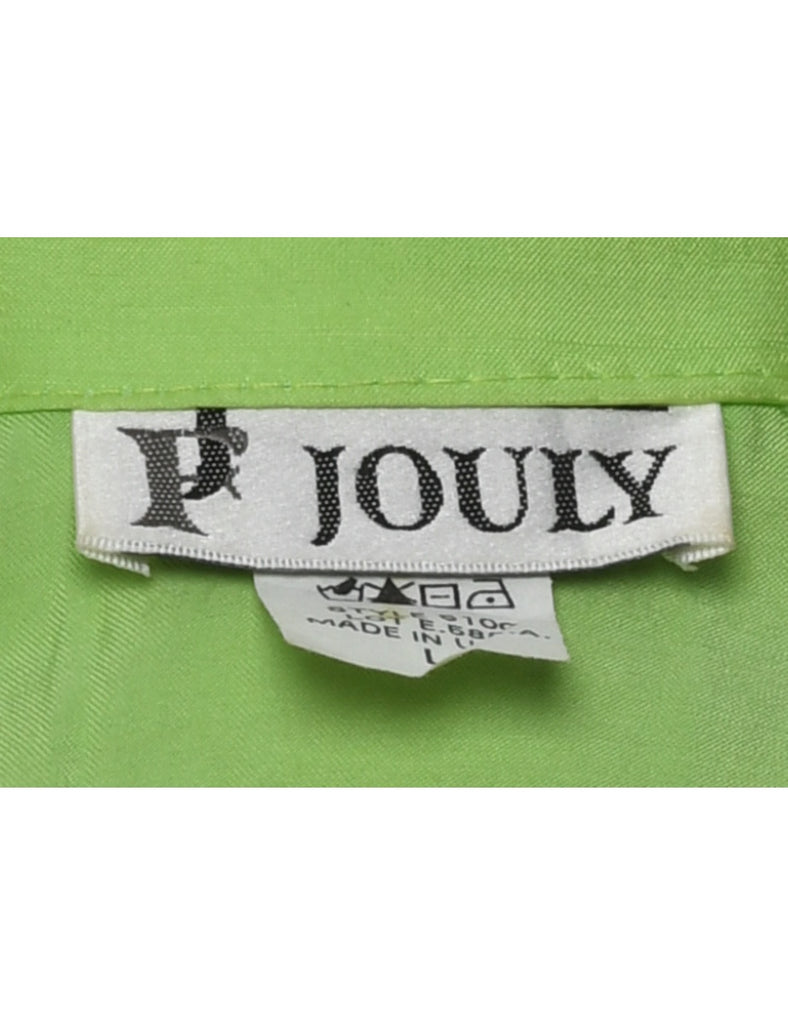 Lime Green Evening Blouse - L