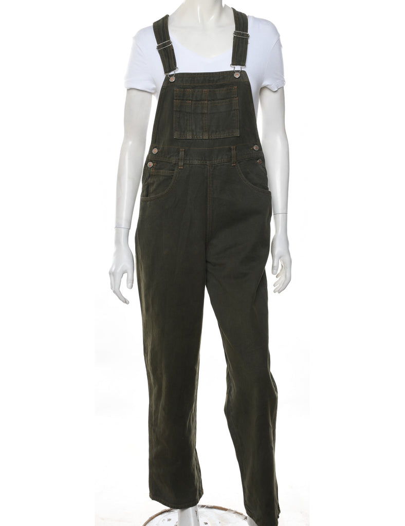 London Jean Olive Green Dungarees - W32 L31