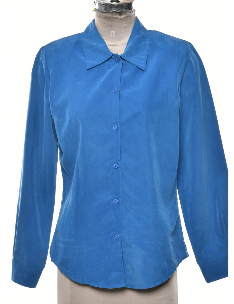 Long Sleeved Blue Shirt - S