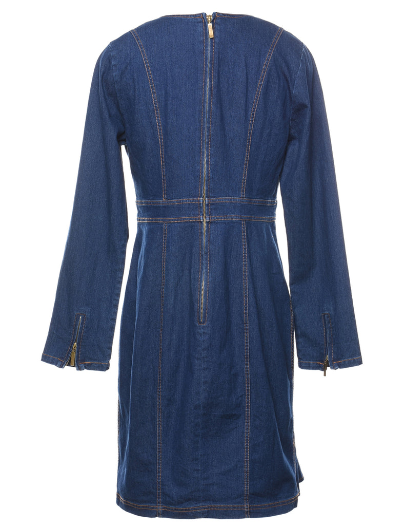 Long Sleeved Denim Dress - M