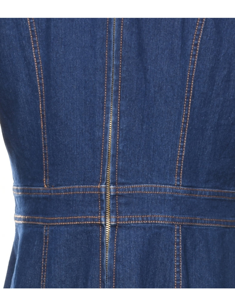 Long Sleeved Denim Dress - M