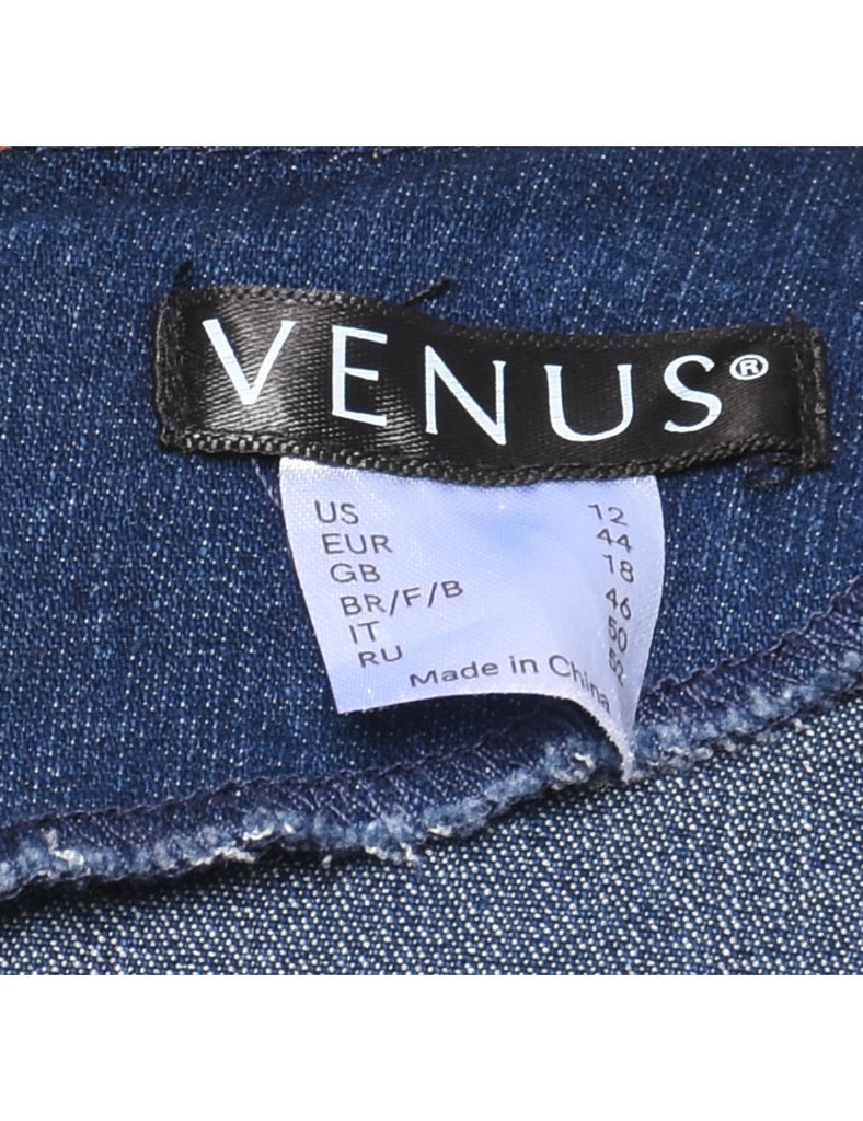 Long Sleeved Denim Dress - M