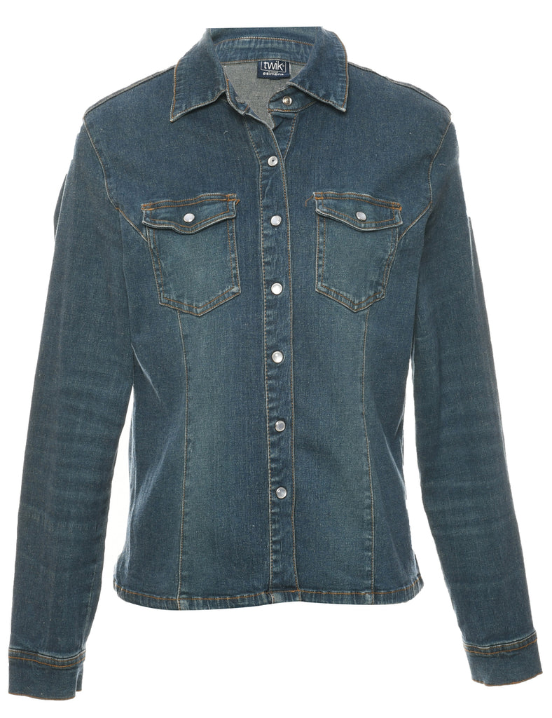 Long Sleeved Denim Shirt - M