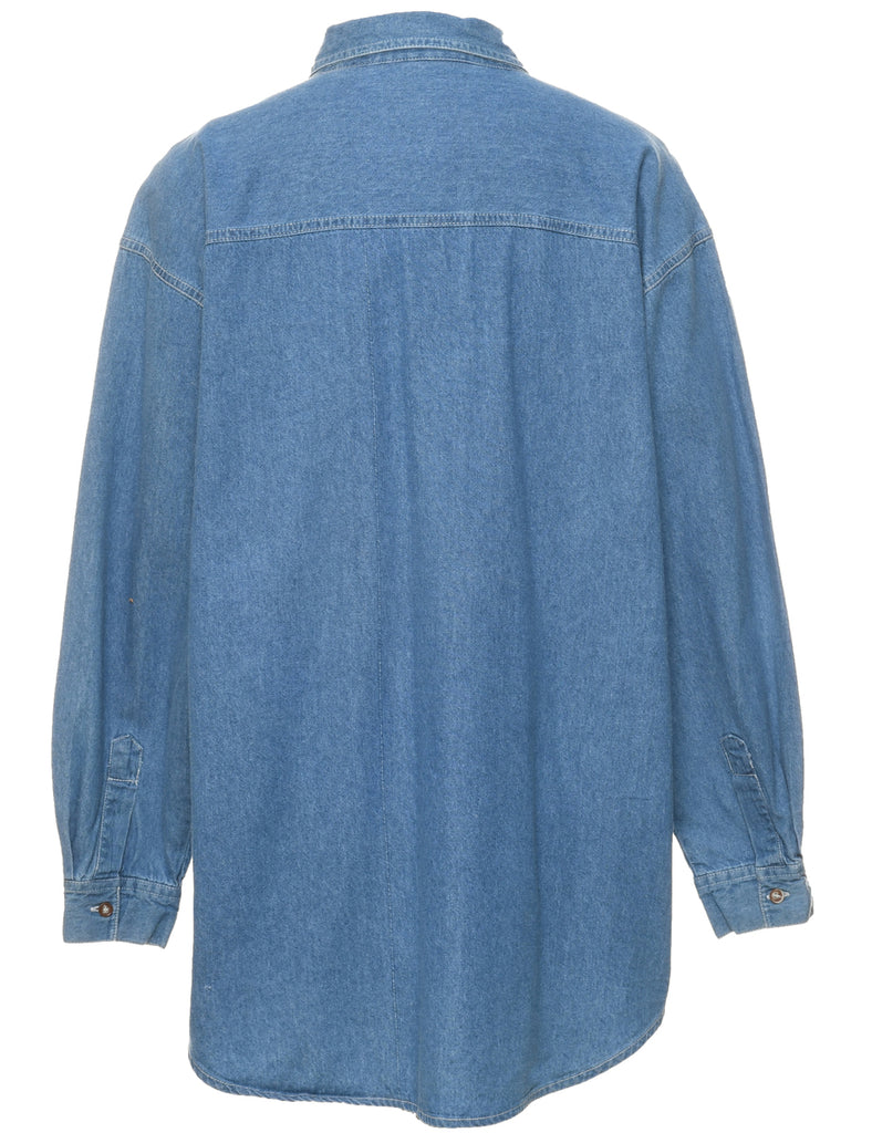 Long Sleeved Denim Shirt - L