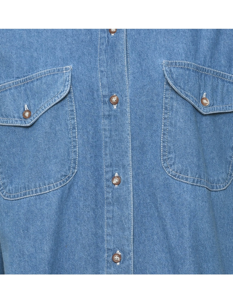 Long Sleeved Denim Shirt - L