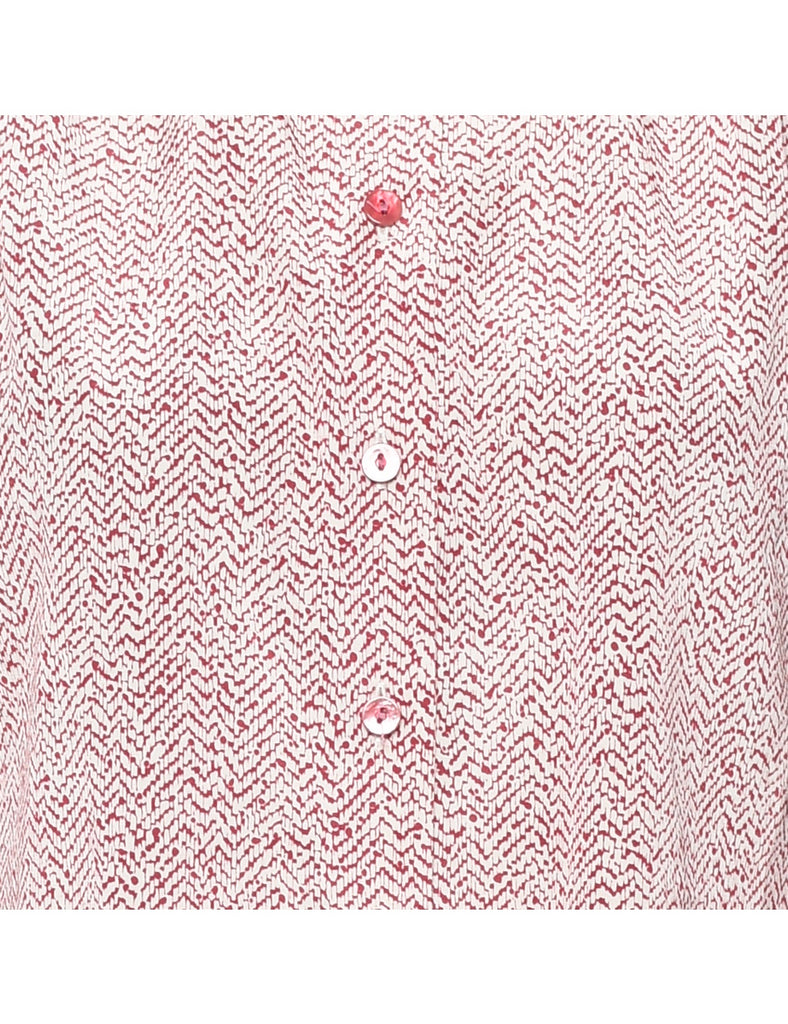 Long Sleeved Frills Blouse - M