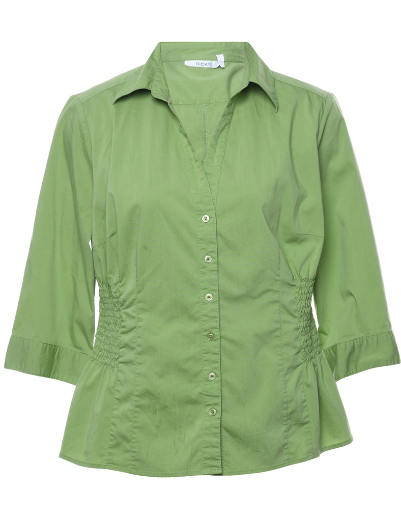 Long Sleeved Green Shirt - L