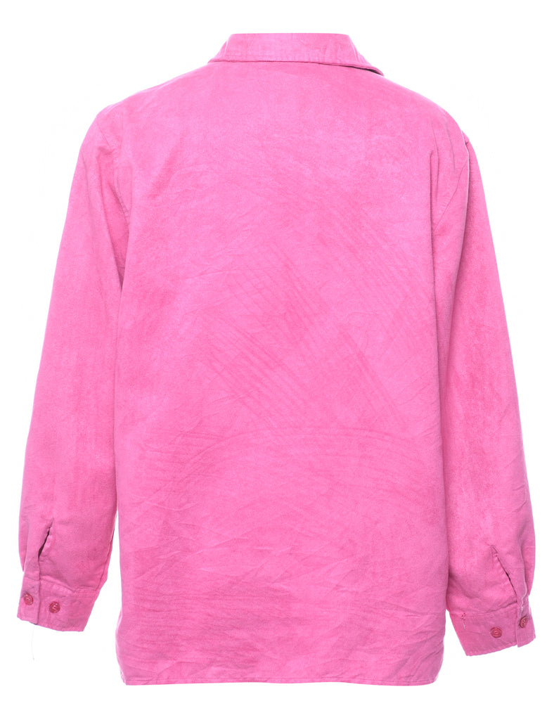 Long Sleeved Pink Shirt - L