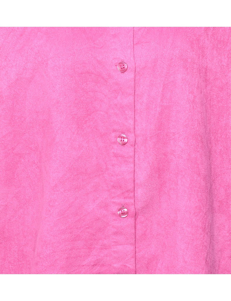 Long Sleeved Pink Shirt - L