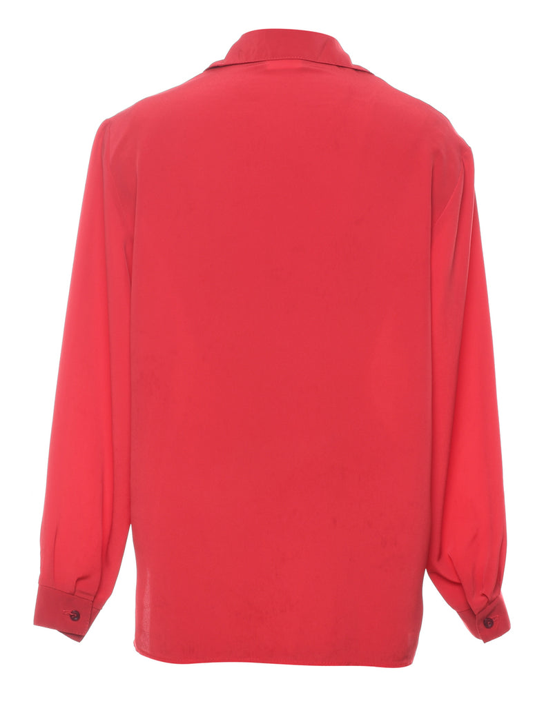 Long Sleeved Red Blouse - M