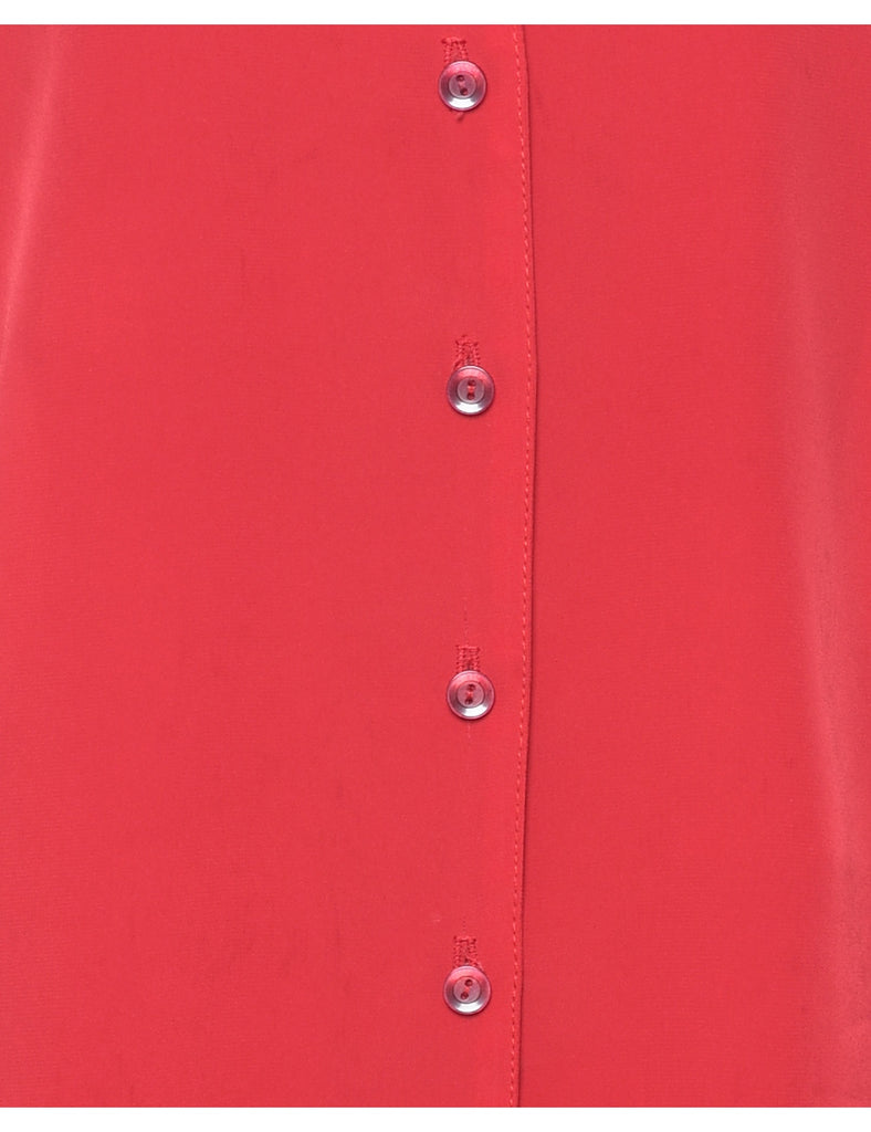 Long Sleeved Red Blouse - M